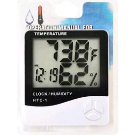   Hő, és páratartalom mérő beépített digitális órával, LCD kijelzővel, –50 °C és +70 °C között