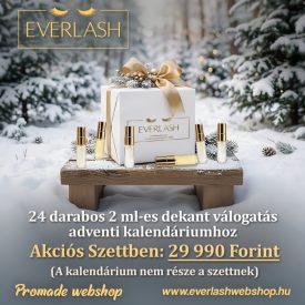 Everlash parfüm adventi naptár – 24 × 2 ml női és férfi illatválogatás, illusztráció
